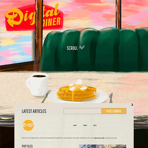 Digital Diner web site screenshot.