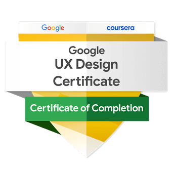 Google UX Design Professional Certificate badge image.