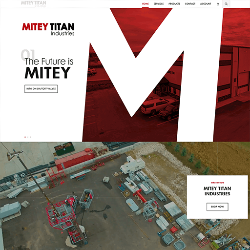 Mitey Titan Industries web site screenshot.